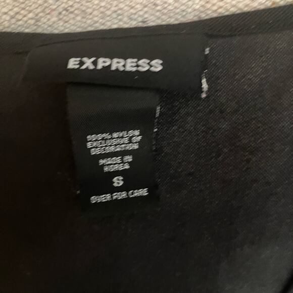 EXPRESS Chic Black Studded Top Sheer with glitter (S) Vintage - Picture 10 of 13